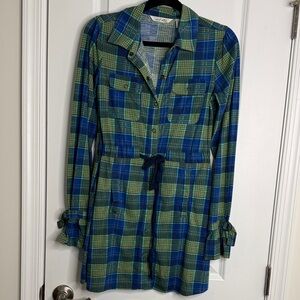 Derek Heart Blue and Green Plaid Dress